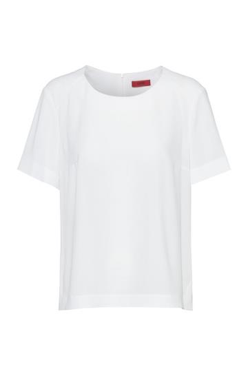 Top HUGO Short Sleeved Białe Damskie (Pl76537)